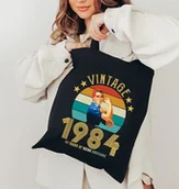 Torby i wózki na zakupy - Czarna torba na 40 urodziny - idealna na prezent na 40 -stkę - miniaturka - grafika 1