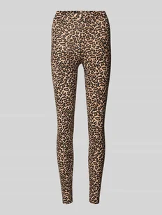 Legginsy o kroju slim fit z mieszanki bawełny model ‘LIVE LOVE’ - Legginsy - miniaturka - grafika 1