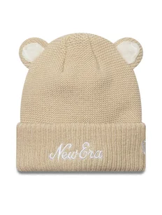 New Era Czapka Teddy Bear Ears Cuff Knit Beanie 60580793 Beżowy - Czapki dla dzieci - miniaturka - grafika 1