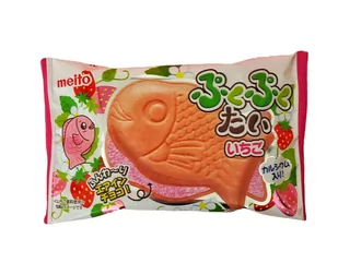 Meito Wafelek Pukupuku Tai Air-in Strawberry Meito 16,5g - Ciastka - miniaturka - grafika 1