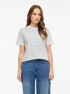 Koszulki i topy damskie - Vila Koszulka "Vinora" w kolorze zielono-białym - miniaturka - grafika 1