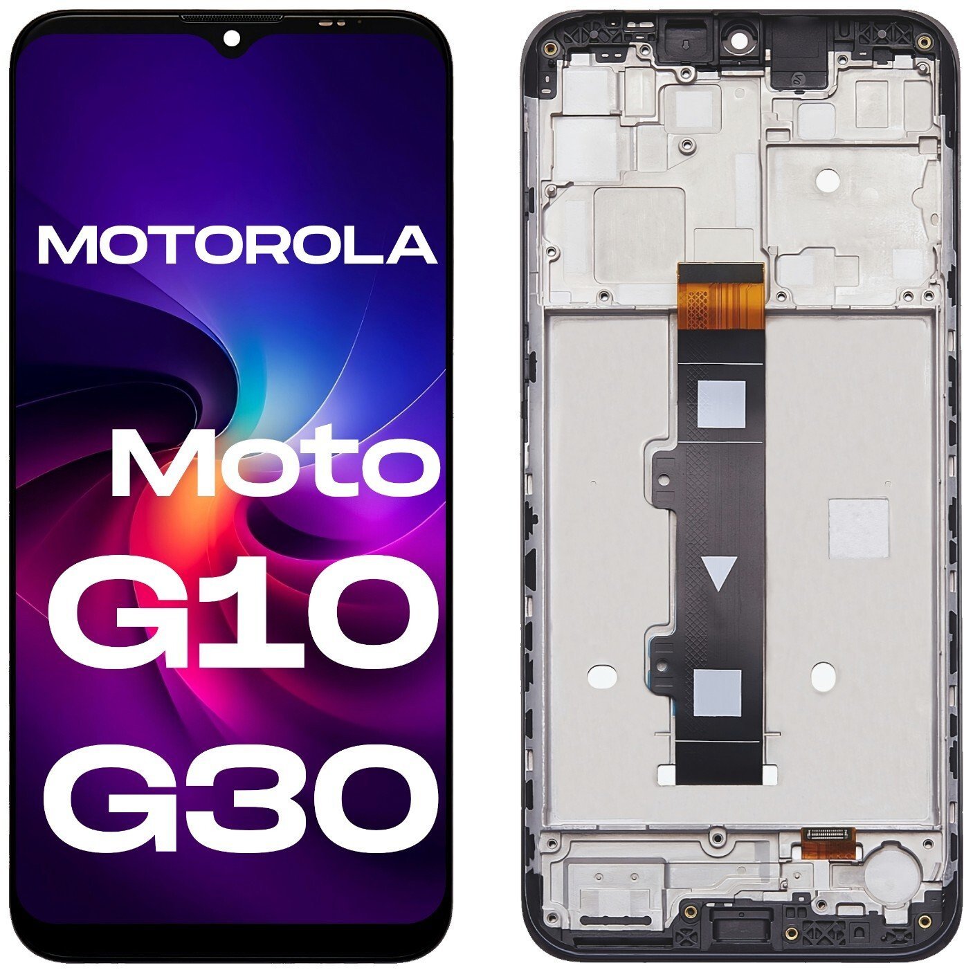 Wyświetlacz do Motorola Moto G10 / G30 LCD XT2127 / XT2129 Ekran Ramka