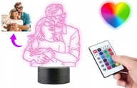 Lampy stojące - Statuetka LED na Walentynki Twoje Zdjęcie Plexido - miniaturka - grafika 1