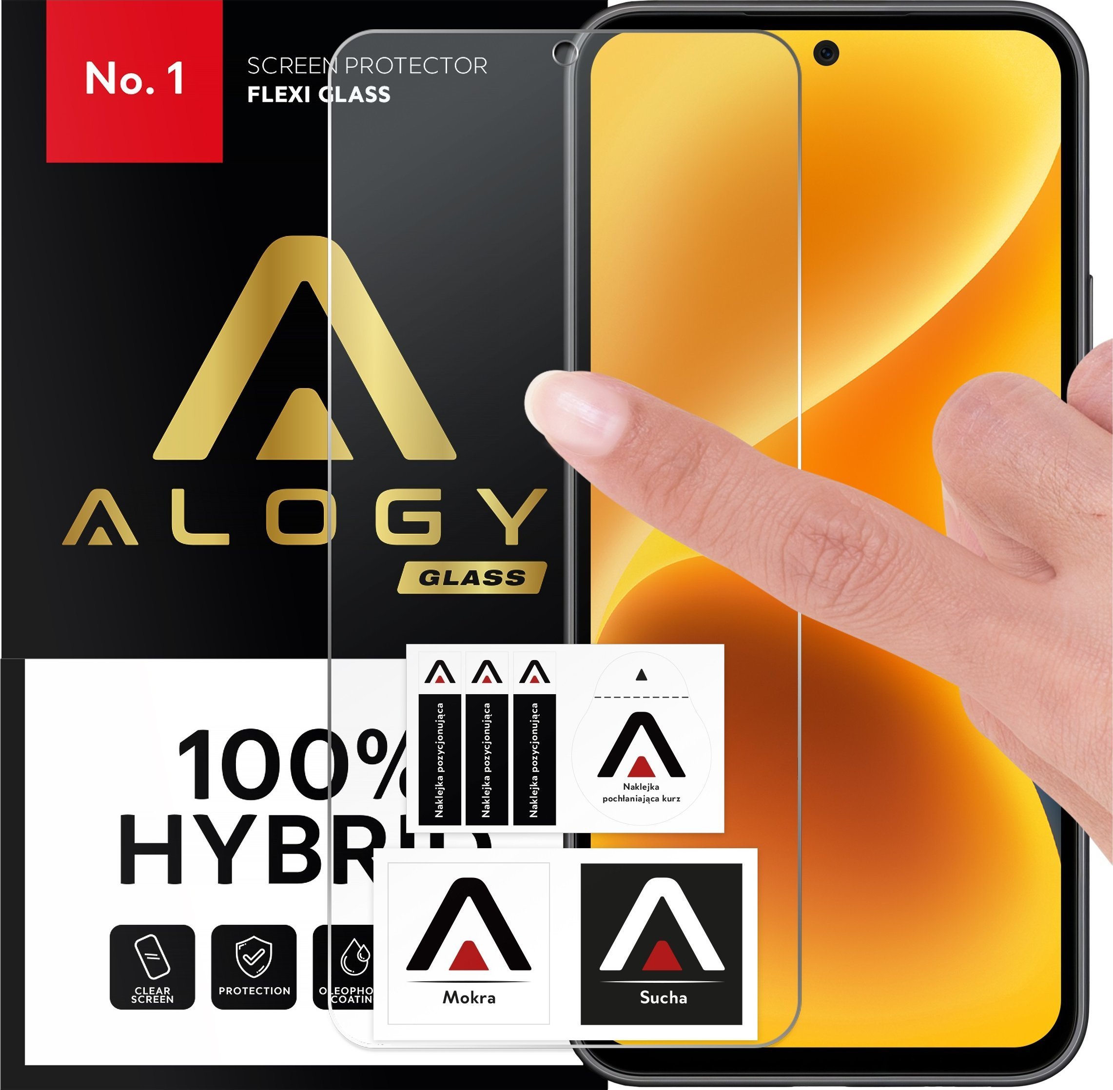 Alogy Szkło hybrydowe do Samsung Galaxy A54 5G na ekran Alogy Flexi Glass 9H Case Friendly płaskie na ekran