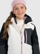 Kurtki narciarskie - Kurtka snowboardowa membrana 10000 dziewczęca 4F 4FJRAW25TTJAF1060-11S Biały 128 - miniaturka - grafika 1
