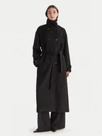 Płaszcze damskie - Bardot Płaszcz wełniany Enzo 60087JB Czarny Oversize - miniaturka - grafika 1