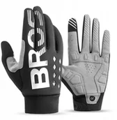 Rękawiczki rowerowe - Rękawiczki rowerowe Rockbros ocieplane, długie, rozmiar: XL - czarno-szare - miniaturka - grafika 1