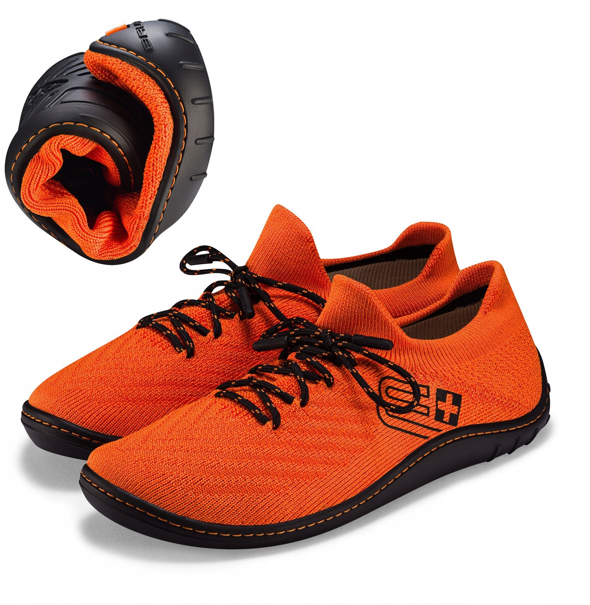 SH5010W Buty damskie BAREFOOT MERINO pomarańczowy/czarny 37