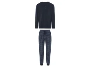 LIVERGY® Piżama męska z bawełny (S (44-46), Granatowy) - Piżamy męskie - miniaturka - grafika 1