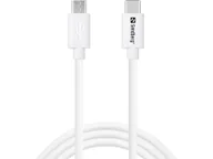 Kable komputerowe i do monitorów - Sandberg 136-74 kabel USB 1 m USB C Micro-USB B Biały - miniaturka - grafika 1