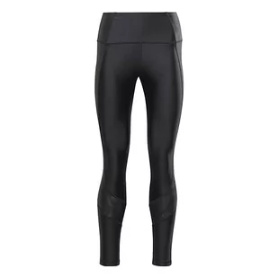Reebok Damskie legginsy S do jogi Scribble Hr Tight, czarny, S - Legginsy - miniaturka - grafika 1