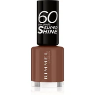 Lakiery do paznokci - Rimmel 60 Seconds Super Shine lakier do paznokci odcień 140 Chocolate Eclipse 8 ml - miniaturka - grafika 1