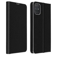Etui i futerały do telefonów - Obudowa tylna do Galaxy A71 z funkcją obsługi wideo i efektem carbonu - Czarna - miniaturka - grafika 1