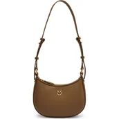 Torebki damskie - Pinko Skórzana torebka na ramię HALF MOON BABY - miniaturka - grafika 1