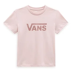 Vans Damska koszulka Drop V Ss Crew, Róża sepia, L - Koszulki i topy damskie - miniaturka - grafika 1