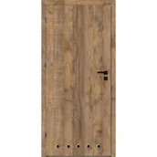 Drzwi wewnętrzne - DRE Skrzydło drzwiowe Rico Dąb Rustykalny z tulejami wentylacyjnymi 80L - miniaturka - grafika 1