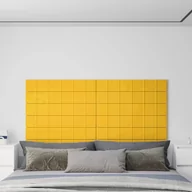 Dekoracje domu - Panele ścienne, 12 szt., żółte, 90x15 cm, aksamit, 1,62 m² - miniaturka - grafika 1