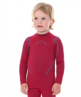 Odzież sportowa dziecięca - Bluza termoaktywna dla dziewczynki Brubeck Thermo LS13670 rubinowy - grafika 1