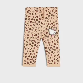 Spodnie i spodenki dla dziewczynek - Sinsay - Spodnie jogger Hello Kitty - Brązowy - grafika 1