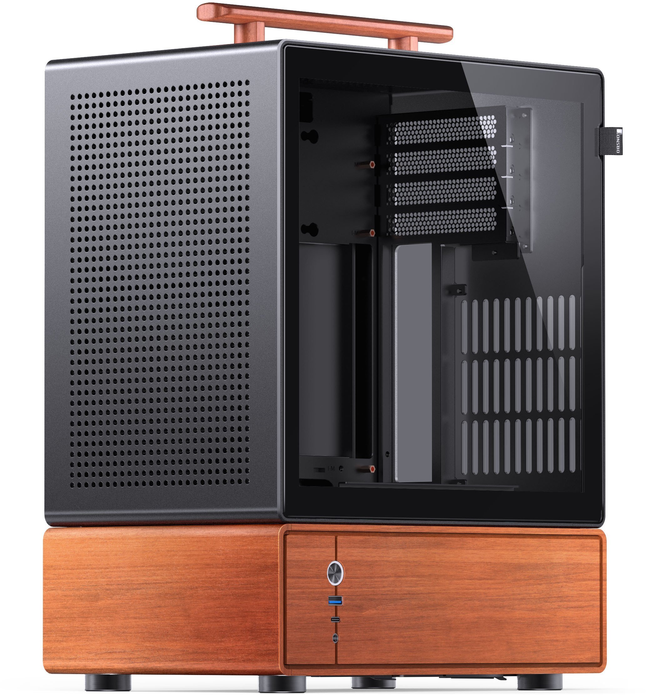 Jonsbo T7 PC-Gehäuse, Midi-Tower, mATX, Tempered Glass - schwarz T7 BLACK