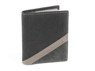 Etui na dokumenty i karty - BH-374 SPORT Etui na wizytówki skórzane Szare - miniaturka - grafika 1