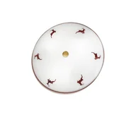 Lampy sufitowe - Kolarz 731.U13.4.103-Lampa sufitowa NONNA 3xE27/60W/230V pr.42cm czerwony/mosiądz - miniaturka - grafika 1