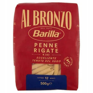 Makaron Penne Rigate Al Bronzo n. 352 500g - Barilla forma z brązu - Makaron - miniaturka - grafika 1