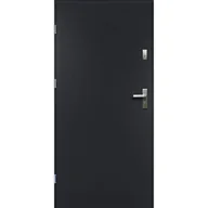 Drzwi zewnętrzne - Isoxa Drzwi zewnętrzne stalowe wejściowe Nova Antracyt 90 Lewe - miniaturka - grafika 1