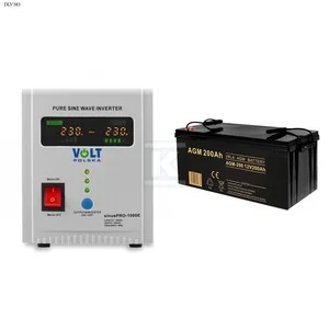 Volt Polska Zasilacz awaryjny SINUS PRO 1000 E 12/230V (700/1000W) + Akumulator AGM 12V 200 Ah - Zasilacze awaryjne UPS - miniaturka - grafika 1