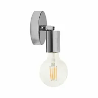 Lampy ścienne - Mały kinkiet chrom regulowany metalowy E27 okrągły EZO - miniaturka - grafika 1