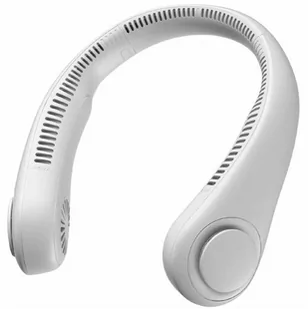 Wentylator Przenośny WENTYLATOR Bezłopatkowy Słuchawki na Szyję 5W białe AG921 - Wentylatory - miniaturka - grafika 1