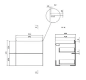 Szafki łazienkowe - Cersanit LARGA 60 szafka podumywalkowa biała S932-070 S932-070 - miniaturka - grafika 1