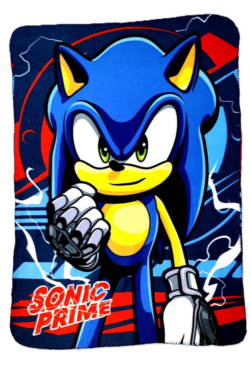 Kolorowy miękki kocyk Sonic Prime.