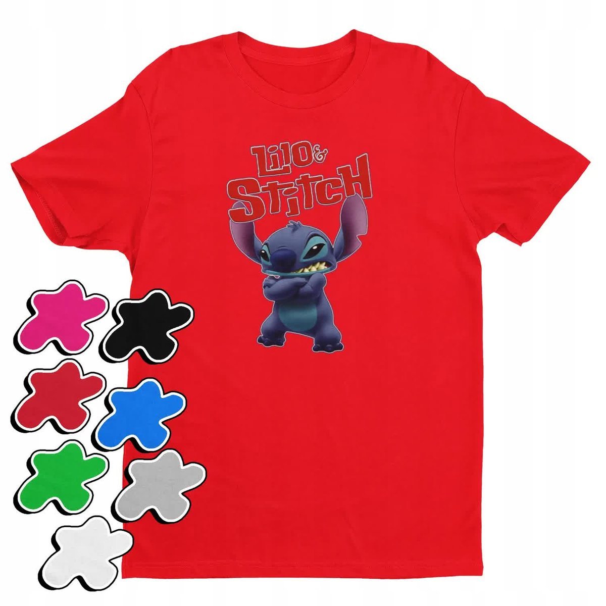 Koszulka T-Shirt Dziecięca Z Nadrukiem Duży Wybór Lilo Stitch -M 134-140