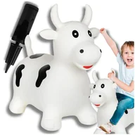 Skoczki dla dzieci - SKOCZEK DLA DZIECI DO SKAKANIA GUMOWY Z POMPKĄ KROWA - miniaturka - grafika 1