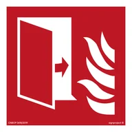 Systemy ekspozycyjne i znaki informacyjne - BF007 DRZWI PRZECIWPOŻAROWE, KS - FOLIA PODŁOGOWA FOTOLUMINESCENCYJNA; (350X350MM) - miniaturka - grafika 1
