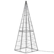 Oświetlenie świąteczne - Shumee Shumee Dekoracja ogrodowa LED choinka 60 cm srebrna PUKSALA 295364 - miniaturka - grafika 1