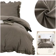 Pościel - Pościel 160x200 4 części Satynowa z Falbaną Nicola 03 - miniaturka - grafika 1