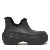 Śniegowce damskie - Śniegowce Crocs Stomp Lined Shorty Boot 210673 Czarny - miniaturka - grafika 1