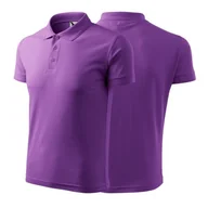 Moda i Uroda OUTLET - Koszulka fioletowa polo z logo na sercu męska z nadrukiem logo firmy 200g 203 kolor 64 koszulka polo - miniaturka - grafika 1