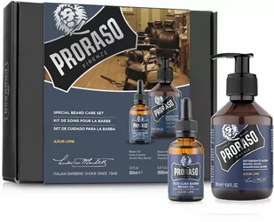 Proraso Zestaw prezentowy Azur Lime - olejek i szampon do brody - Zestawy kosmetyków męskich - miniaturka - grafika 1