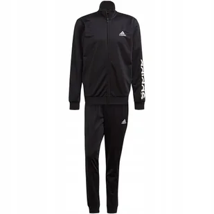 Dres męski adidas Primegreen Essentials Linear Logo czarny GK9654 4 - Dresy męskie - miniaturka - grafika 1