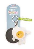 Plecaki - NICI 61801 breloczek jajko sadzone z napisem „Happy Birthday”, wierny towarzysz do plecaka lub torby, zawieszka do kluczy dla małych i dużych, 7 cm, biały - miniaturka - grafika 1