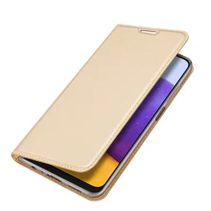 Dux Ducis Skin Pro kabura etui pokrowiec z klapką Samsung Galaxy A22 4G złoty - Etui i futerały do telefonów - miniaturka - grafika 4