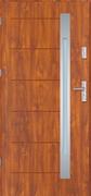 Drzwi zewnętrzne - Drzwi zewnętrzne Torino Inox 56, 80 lewe, złoty dąb - miniaturka - grafika 1