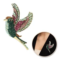 Broszki - Broszka ozdobna - kolorowy ptak, cyrkonie BZ222 - miniaturka - grafika 1
