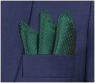 Krawaty i muchy męskie - GREG Poszetka Męska 30x30cm Zielona ŻAKARDOWA b111 - miniaturka - grafika 1