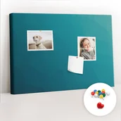 Tablice i flipcharty - Szkolna Tablica korkowa 60x40 cm, Kolorowe Pinezki, wzór Morska abstrakcja - miniaturka - grafika 1