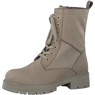 Kozaki damskie - MARCO TOZZI Buty damskie Bootie Laced 2-25286-43 półdługie kozaki, taupe nubuk, 38 EU - miniaturka - grafika 1