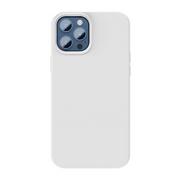 Etui i futerały do telefonów - Baseus Liquid Silica Gel Magnetic Case elastyczne silikonowe etui pokrowiec iPhone 12 Pro / iPhone 12 biały (WIAPIPH61P-YC02) (kompatybilny z MagSafe) WIAPIPH61P-YC02 - miniaturka - grafika 1